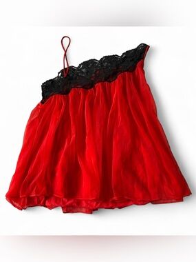 Red baby doll top